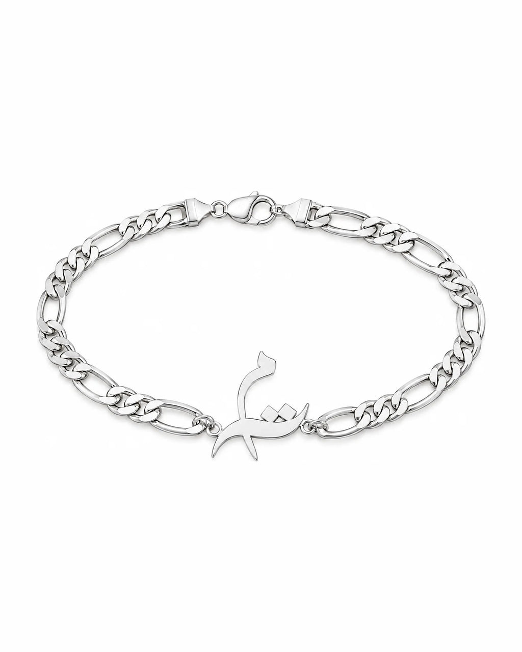 Initial Bracelet for Him in 925 silver