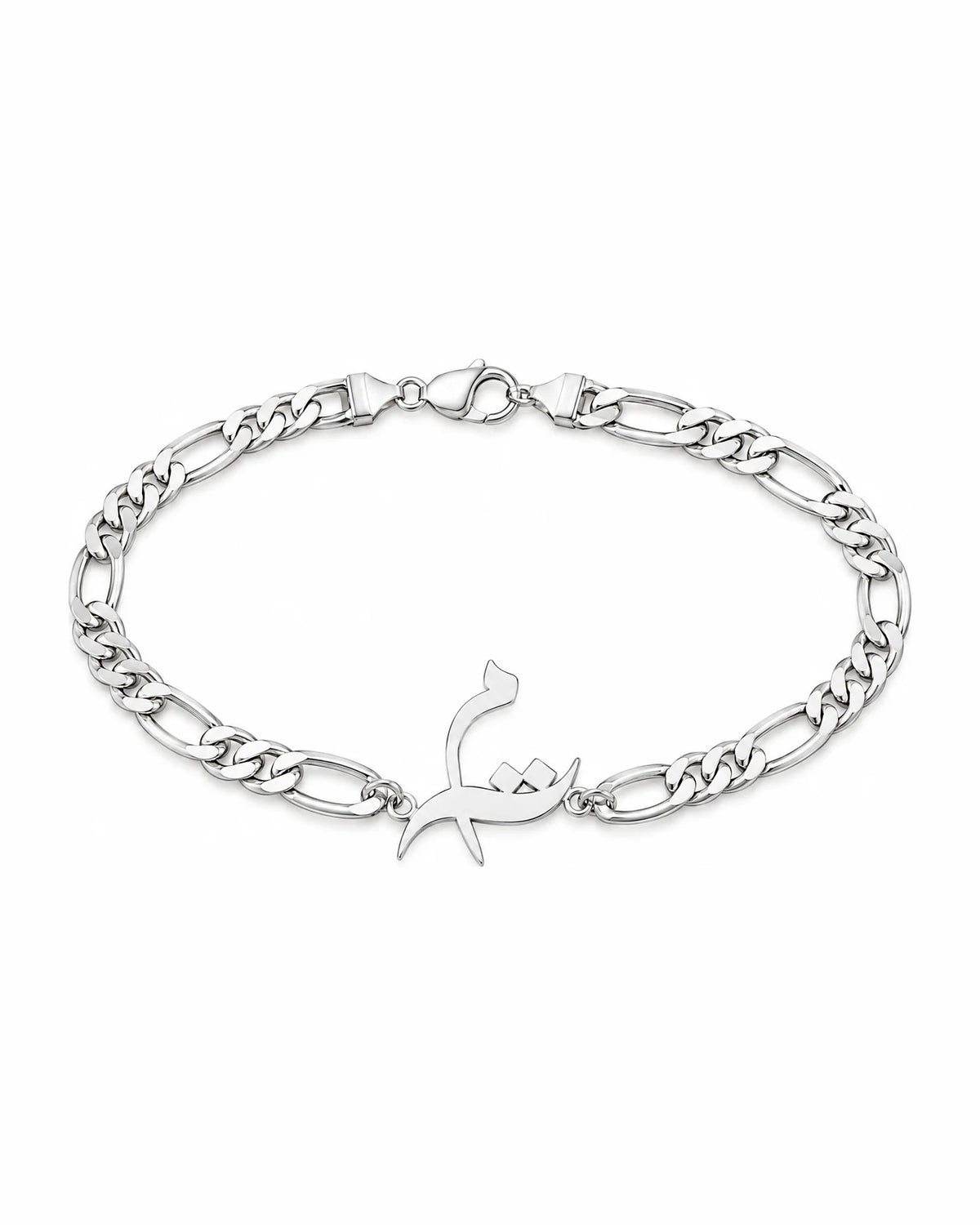 Initial Bracelet for Him in 925 silver